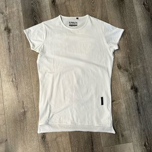 Alphalete Split Hem T-Shirt | White | Medium